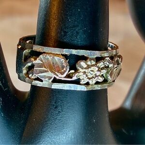 Vintage Stamped 9.25 Sterling Silver Ring with ND Makers Mark Norwegian Design